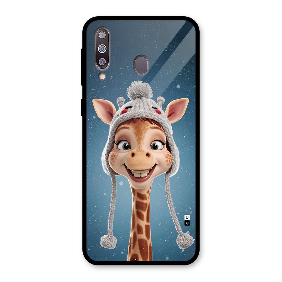 Funny Giraffe Glass Back Case for Galaxy M30