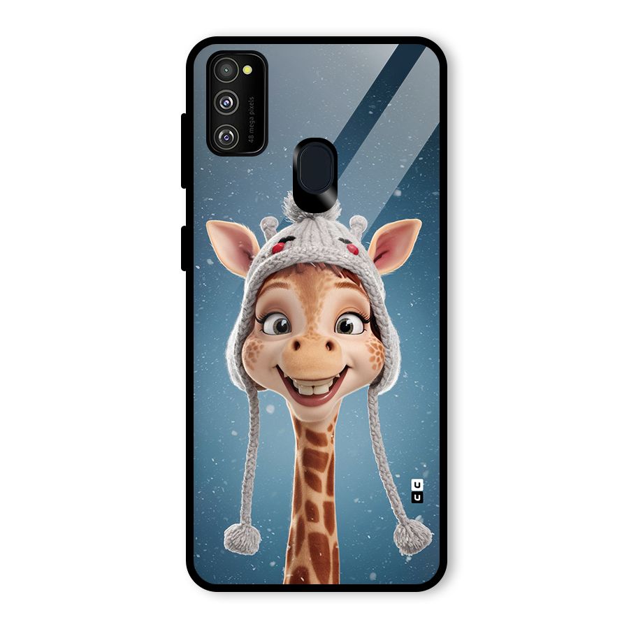 Funny Giraffe Glass Back Case for Galaxy M30s