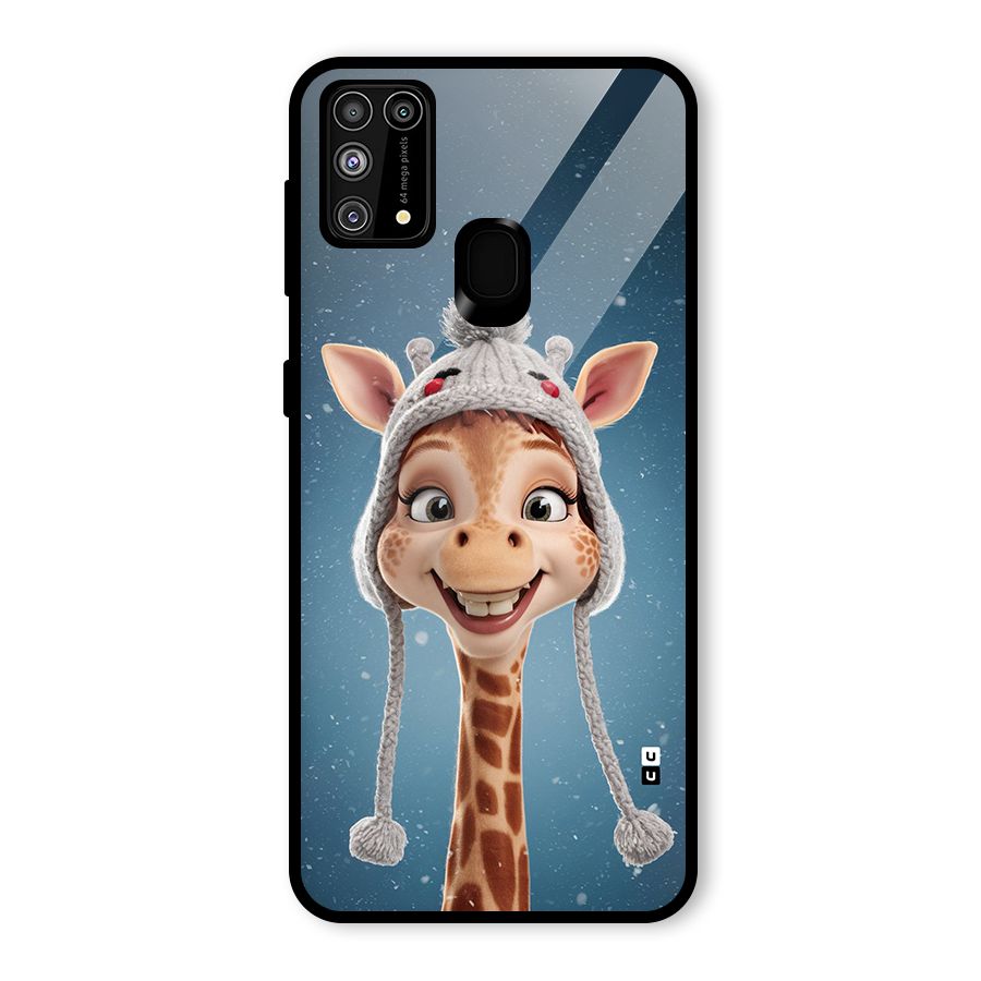 Funny Giraffe Glass Back Case for Galaxy M31