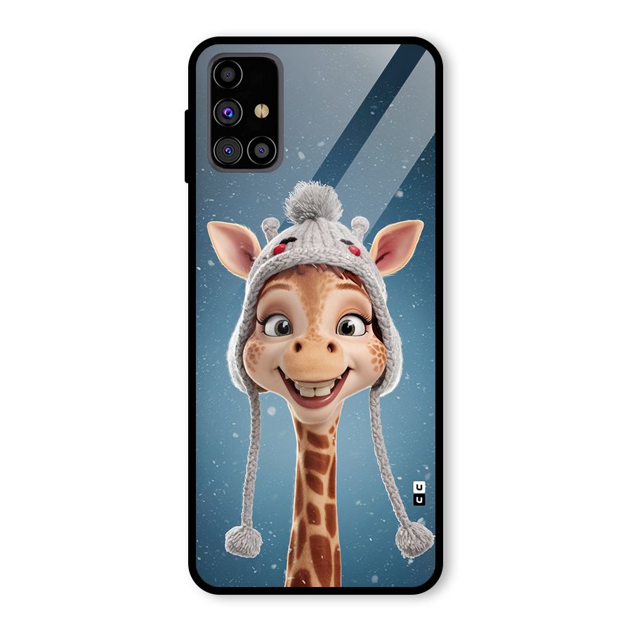 Funny Giraffe Glass Back Case for Galaxy M31s