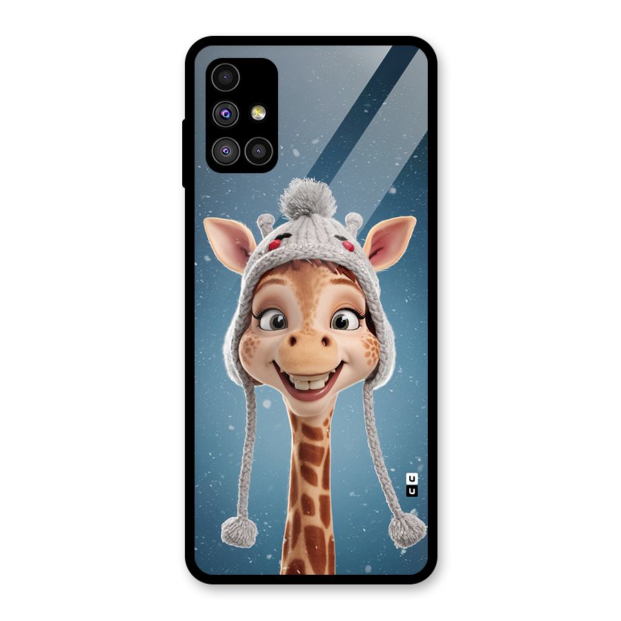 Funny Giraffe Glass Back Case for Galaxy M51