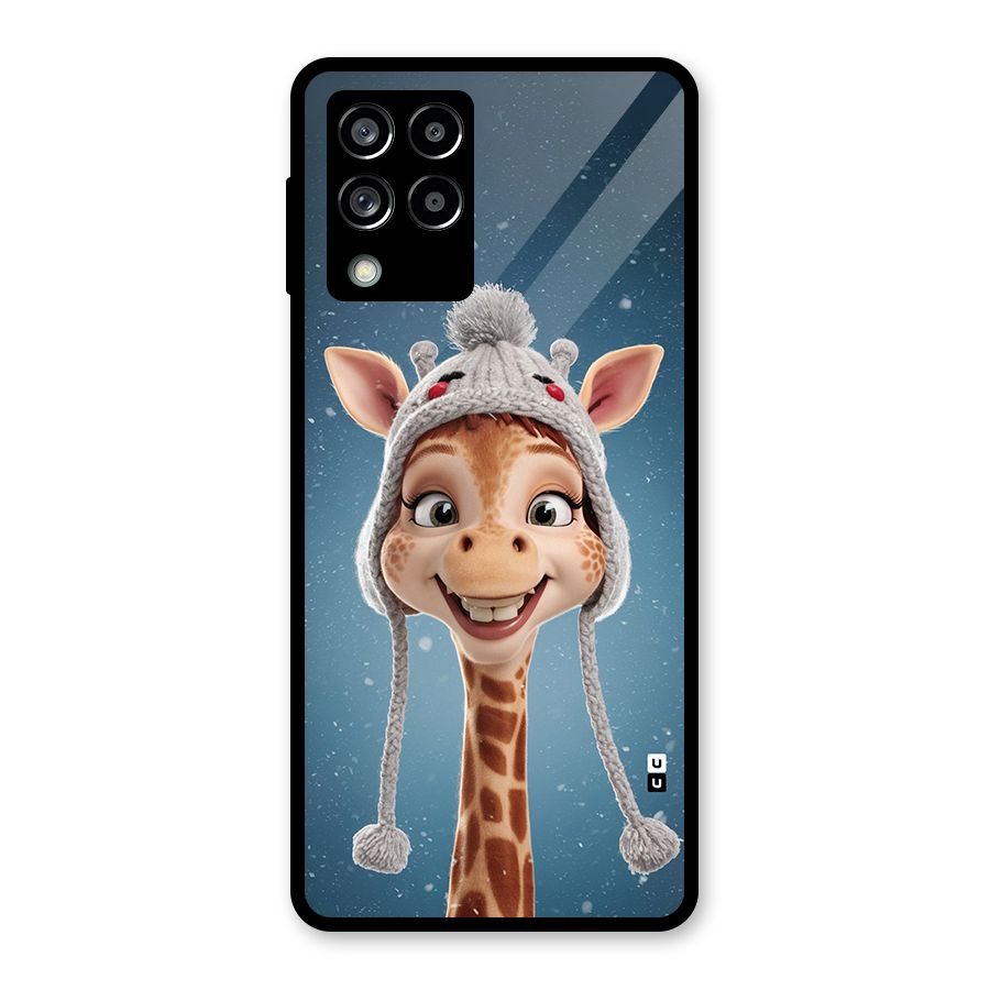 Funny Giraffe Glass Back Case for Galaxy M53 5G
