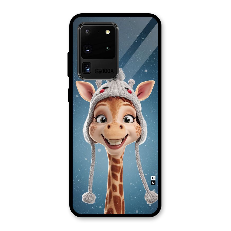 Funny Giraffe Glass Back Case for Galaxy S20 Ultra
