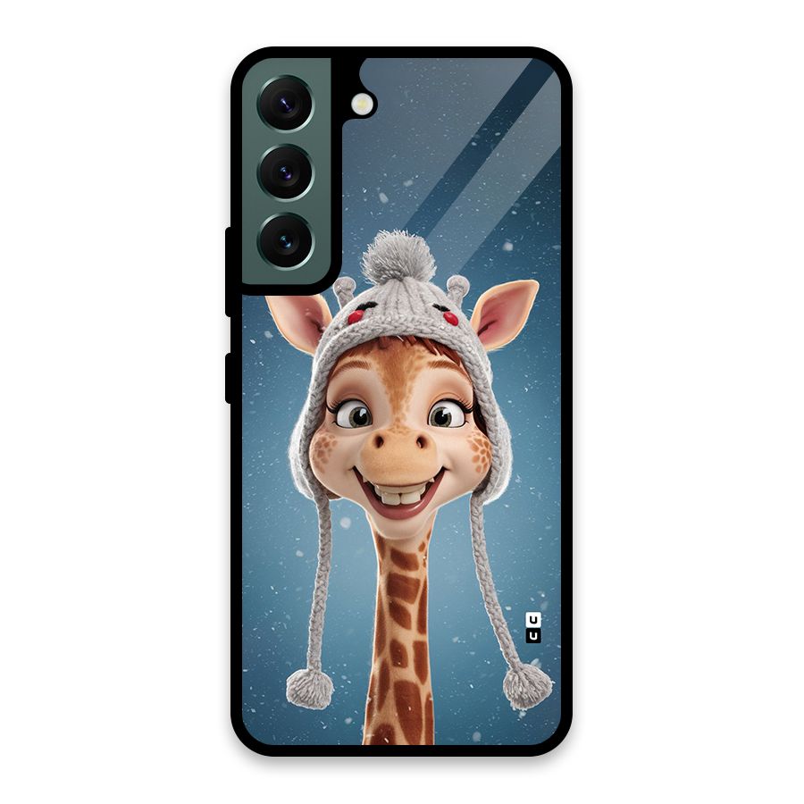 Funny Giraffe Glass Back Case for Galaxy S22 5G