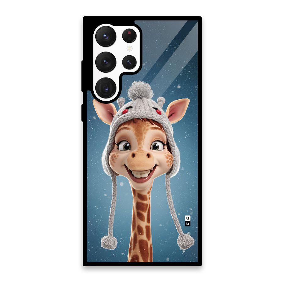 Funny Giraffe Glass Back Case for Galaxy S22 Ultra 5G