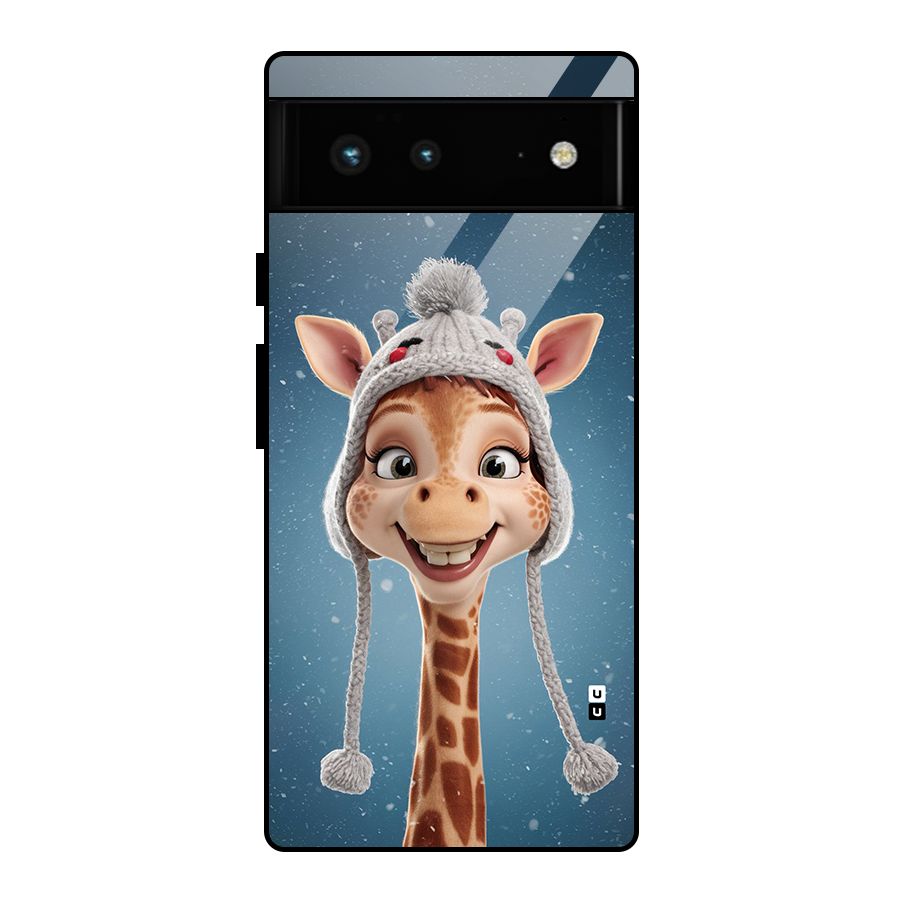 Funny Giraffe Glass Back Case for Google Pixel 6