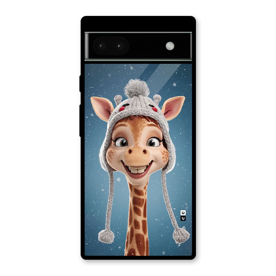 Funny Giraffe Glass Back Case for Google Pixel 6a