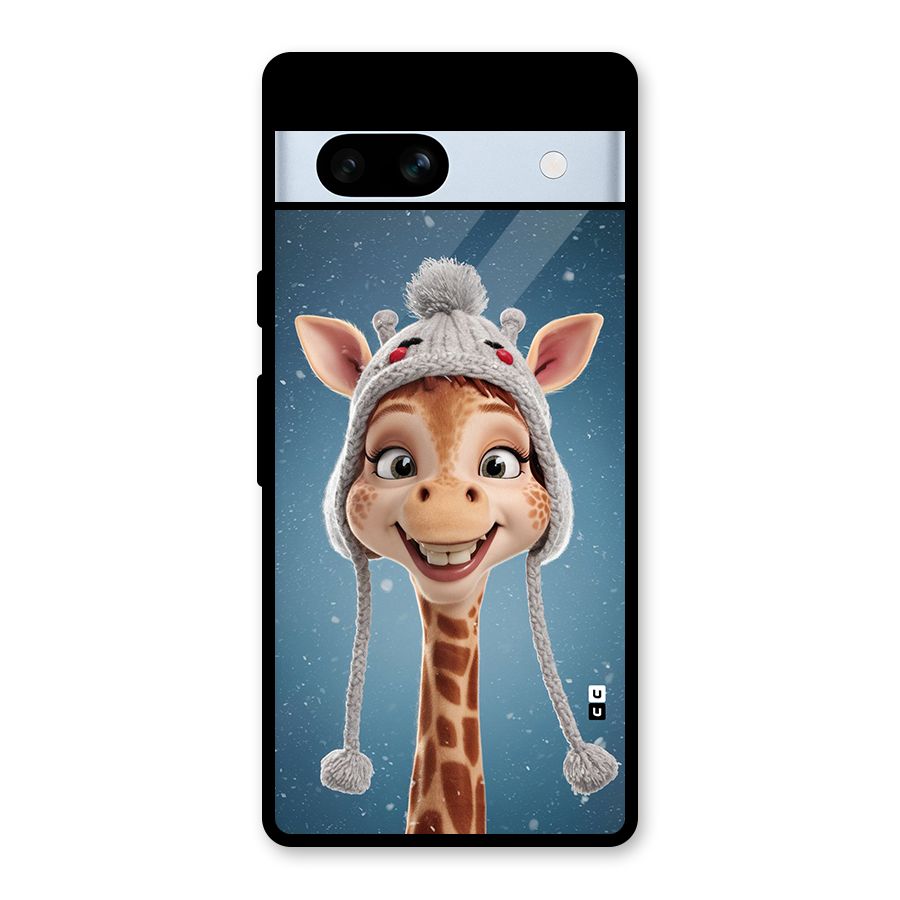 Funny Giraffe Glass Back Case for Google Pixel 7a