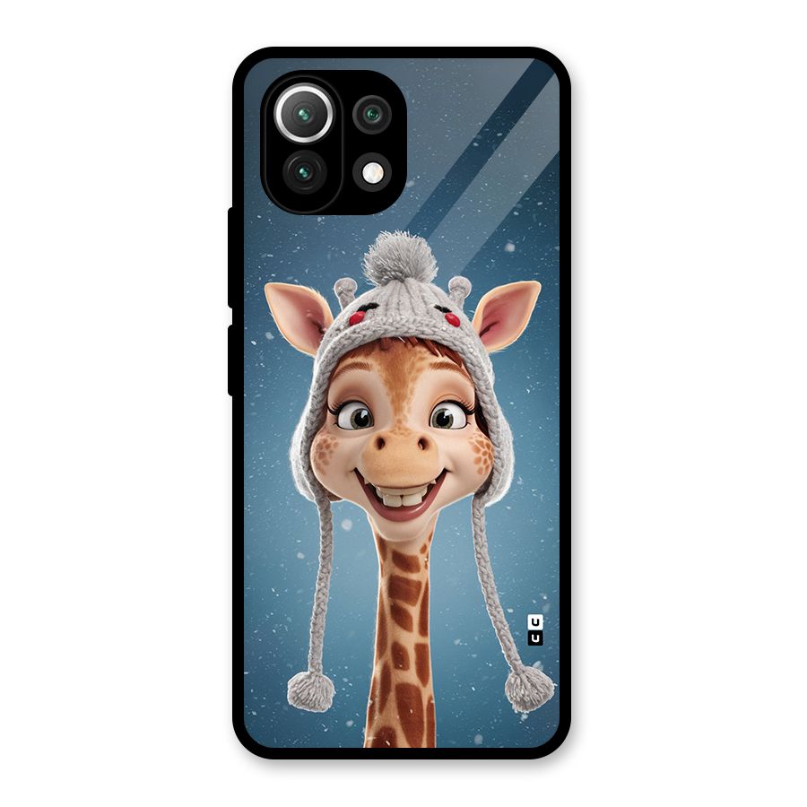 Funny Giraffe Glass Back Case for Mi 11 Lite