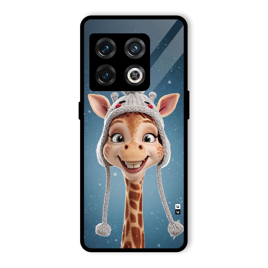 Funny Giraffe Glass Back Case for OnePlus 10 Pro 5G