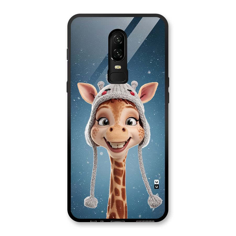 Funny Giraffe Glass Back Case for OnePlus 6