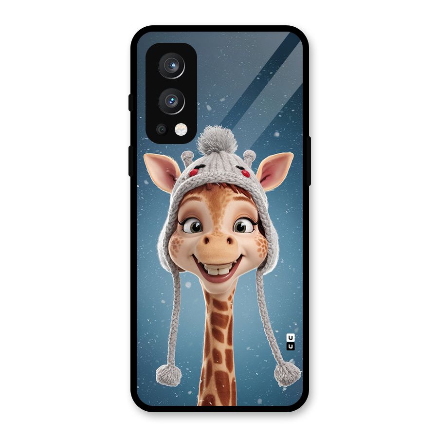 Funny Giraffe Glass Back Case for OnePlus Nord 2 5G
