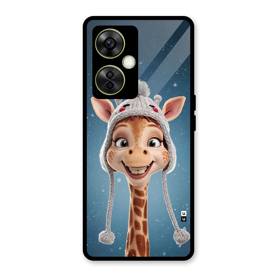 Funny Giraffe Glass Back Case for OnePlus Nord CE 3 Lite