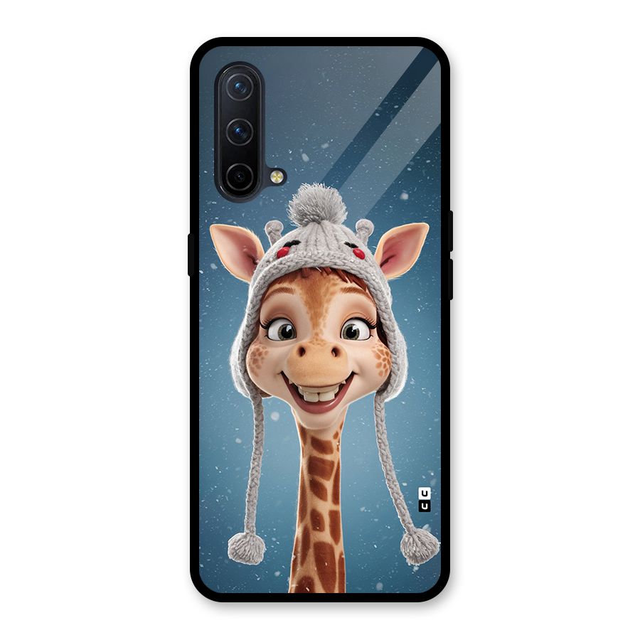 Funny Giraffe Glass Back Case for OnePlus Nord CE 5G