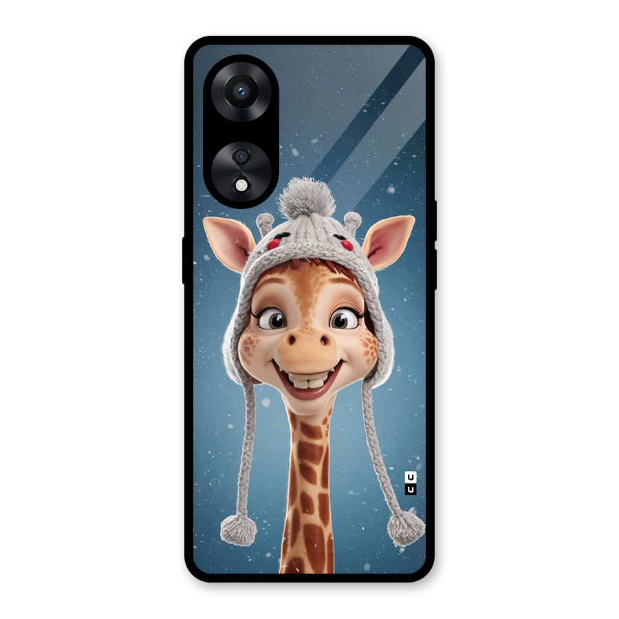 Funny Giraffe Glass Back Case for Oppo A78