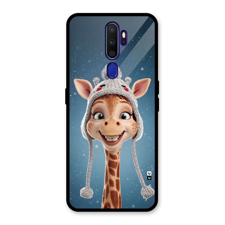 Funny Giraffe Glass Back Case for Oppo A9 (2020)