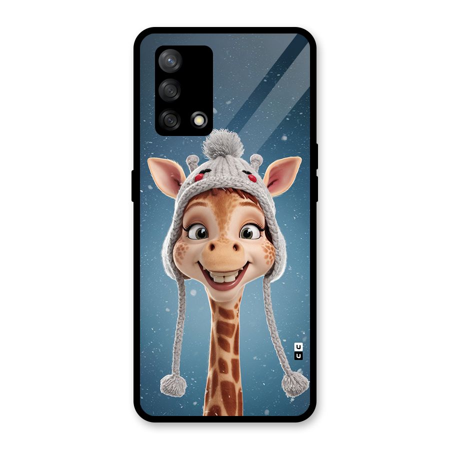 Funny Giraffe Glass Back Case for Oppo F19s