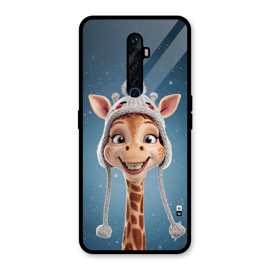 Funny Giraffe Glass Back Case for Oppo Reno2 Z