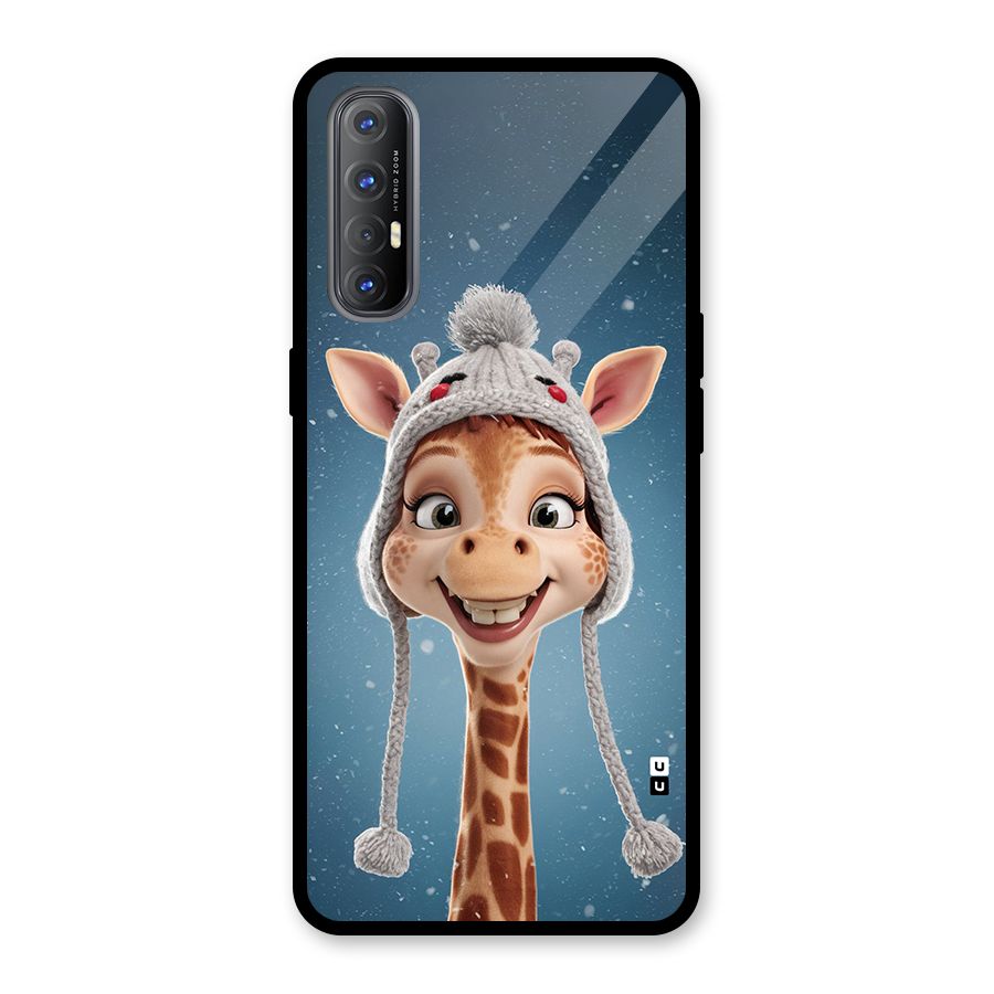 Funny Giraffe Glass Back Case for Oppo Reno3 Pro
