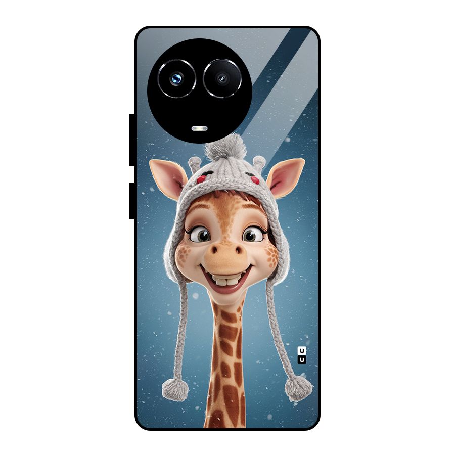 Funny Giraffe Glass Back Case for Realme 11X