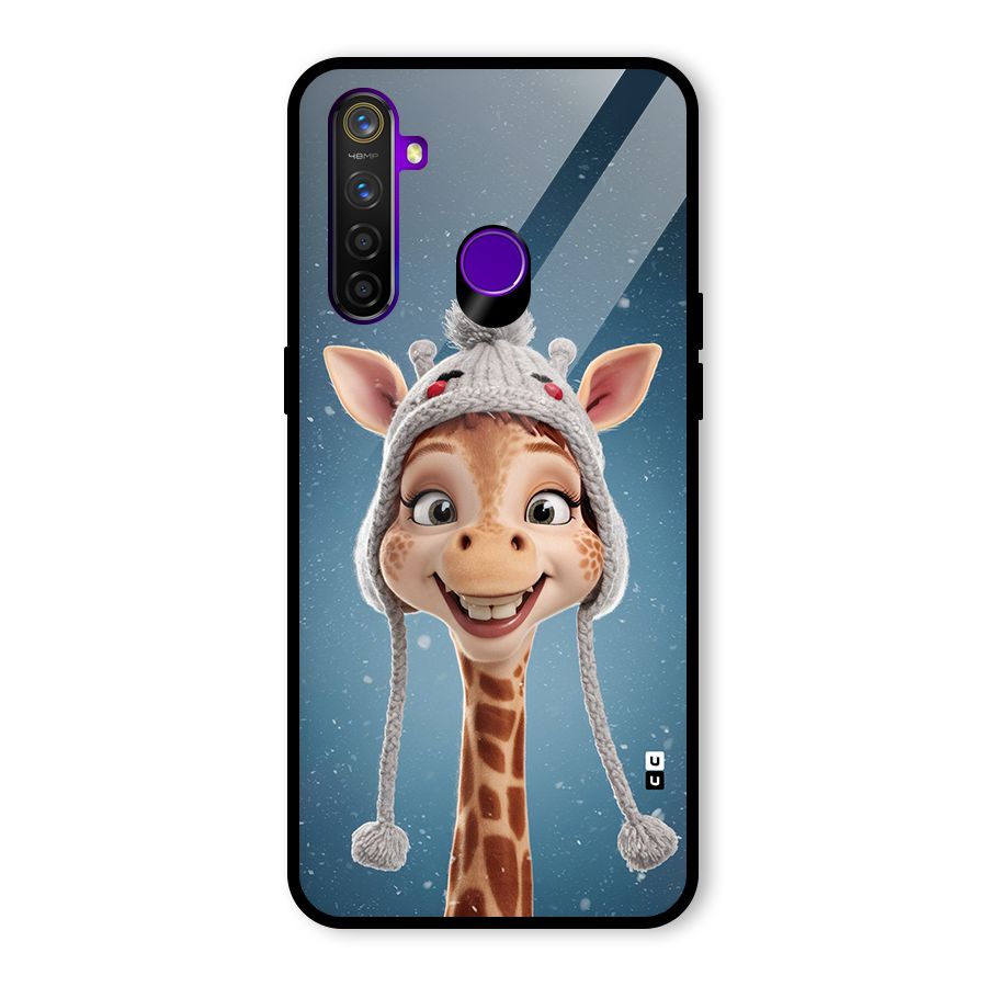 Funny Giraffe Glass Back Case for Realme 5 Pro