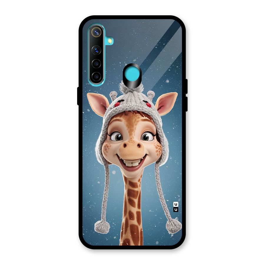 Funny Giraffe Glass Back Case for Realme 5i