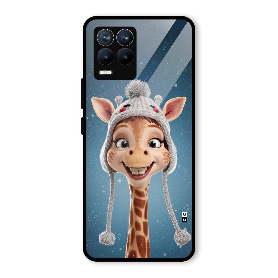 Funny Giraffe Glass Back Case for Realme 8