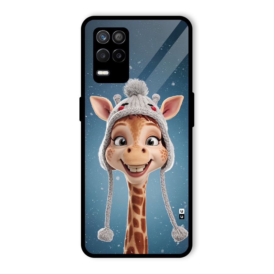 Funny Giraffe Glass Back Case for Realme 8 5G