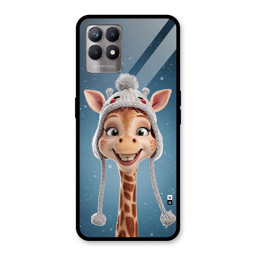 Funny Giraffe Glass Back Case for Realme 8i