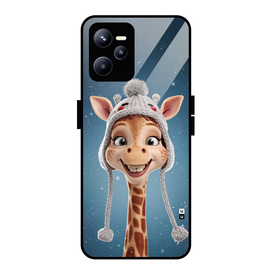 Funny Giraffe Glass Back Case for Realme C35