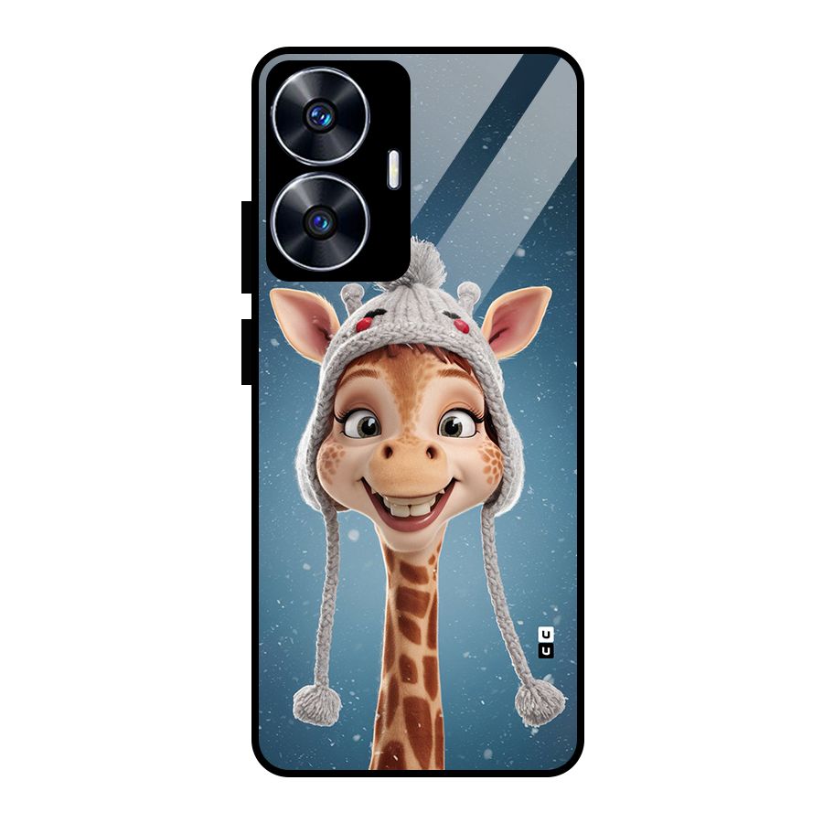 Funny Giraffe Glass Back Case for Realme Narzo N55
