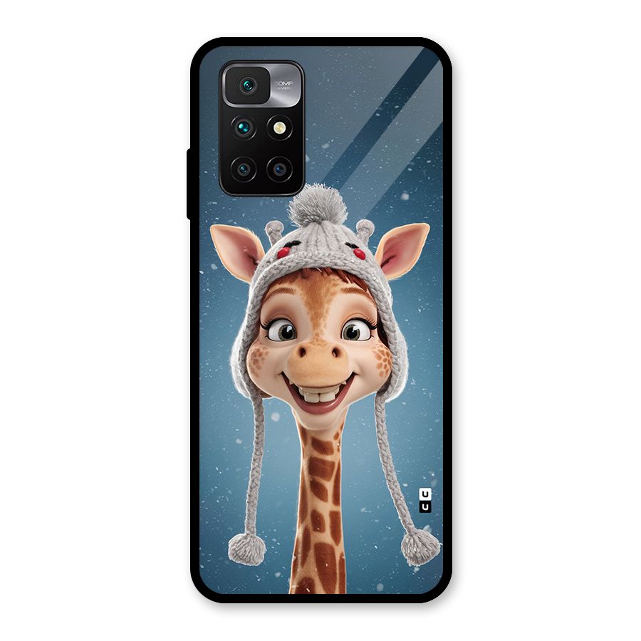Funny Giraffe Glass Back Case for Redmi 10 Prime
