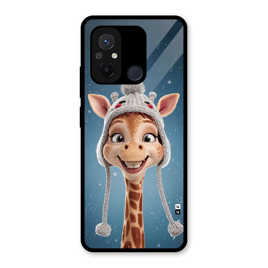 Funny Giraffe Glass Back Case for Redmi 12C