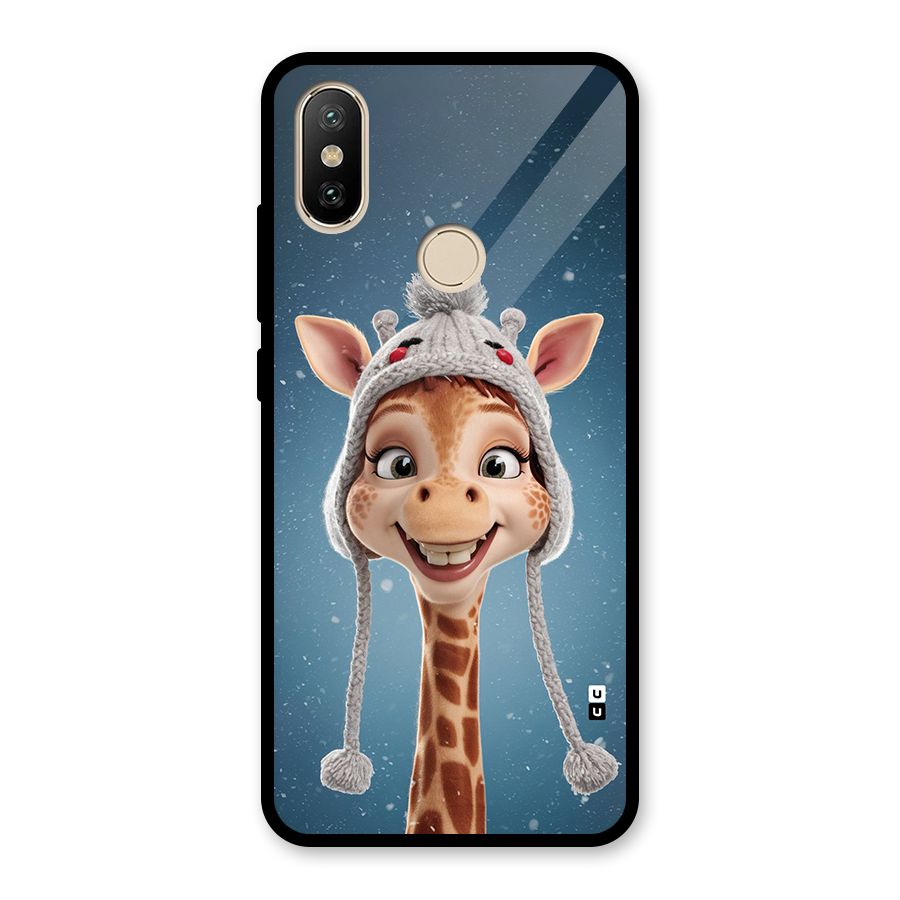 Funny Giraffe Glass Back Case for Redmi A2