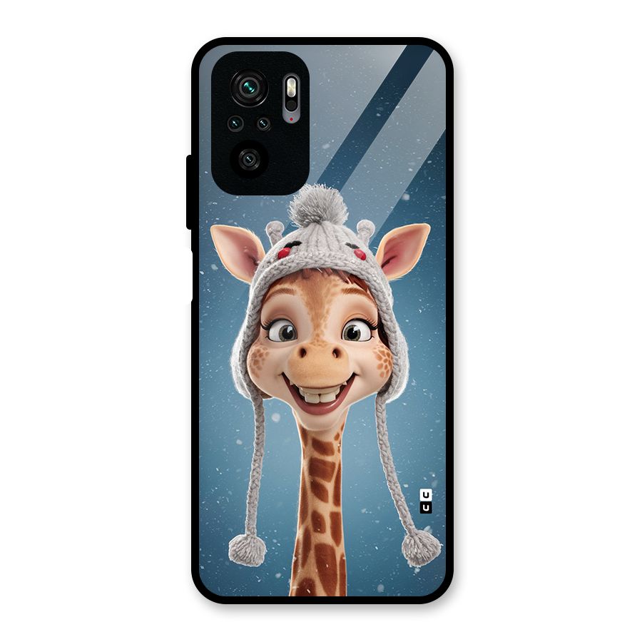 Funny Giraffe Glass Back Case for Redmi Note 10
