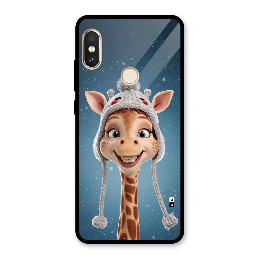 Funny Giraffe Glass Back Case for Redmi Note 5 Pro