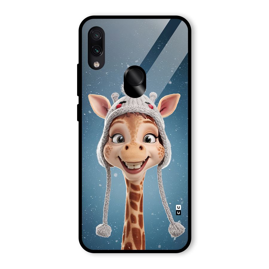 Funny Giraffe Glass Back Case for Redmi Note 7S