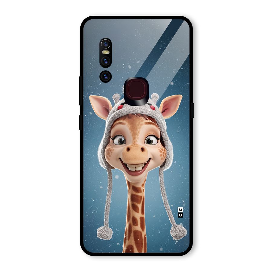 Funny Giraffe Glass Back Case for Vivo V15