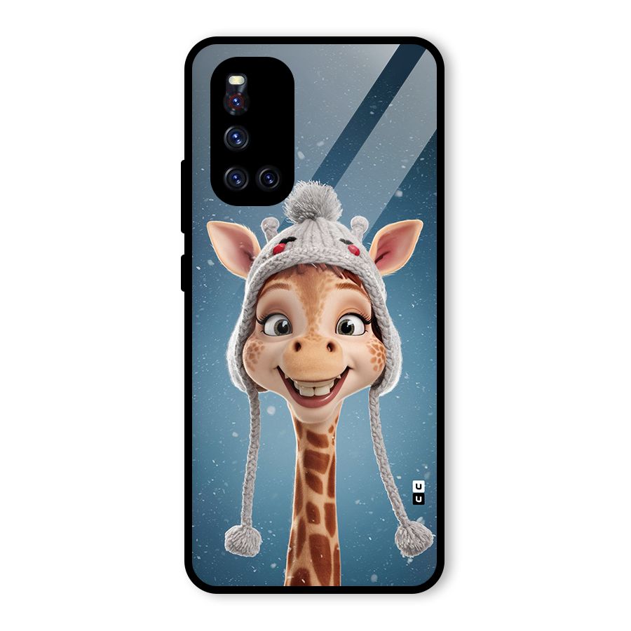 Funny Giraffe Glass Back Case for Vivo V19