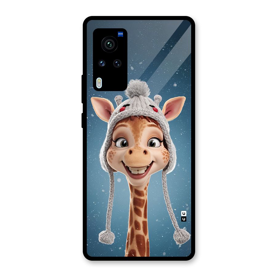 Funny Giraffe Glass Back Case for Vivo X60 Pro