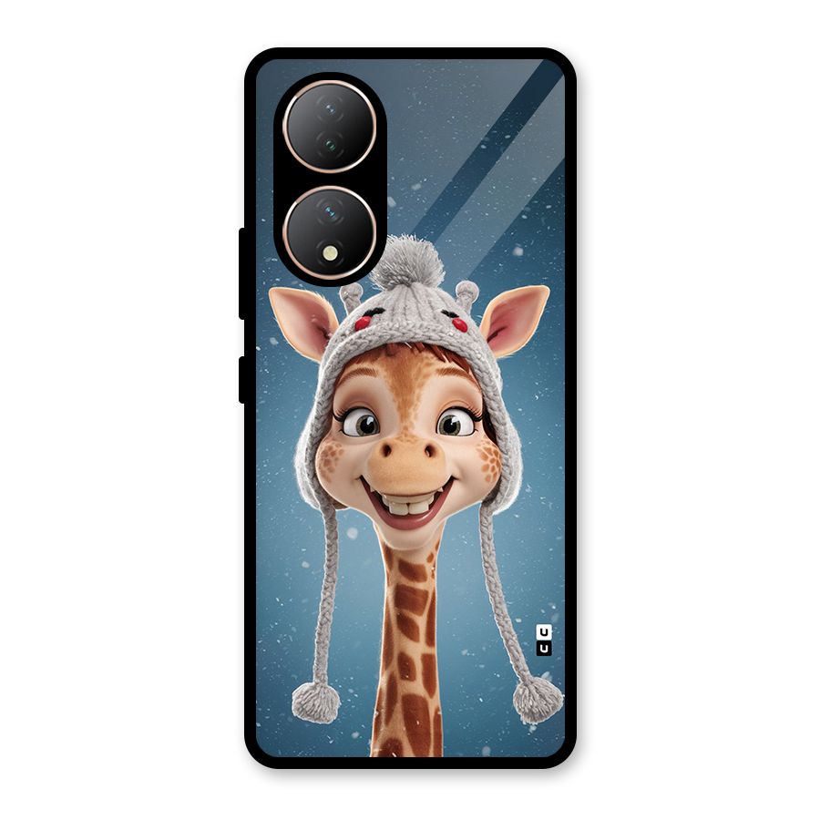 Funny Giraffe Glass Back Case for Vivo Y100A