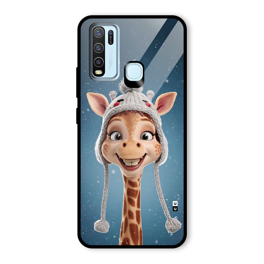Funny Giraffe Glass Back Case for Vivo Y30