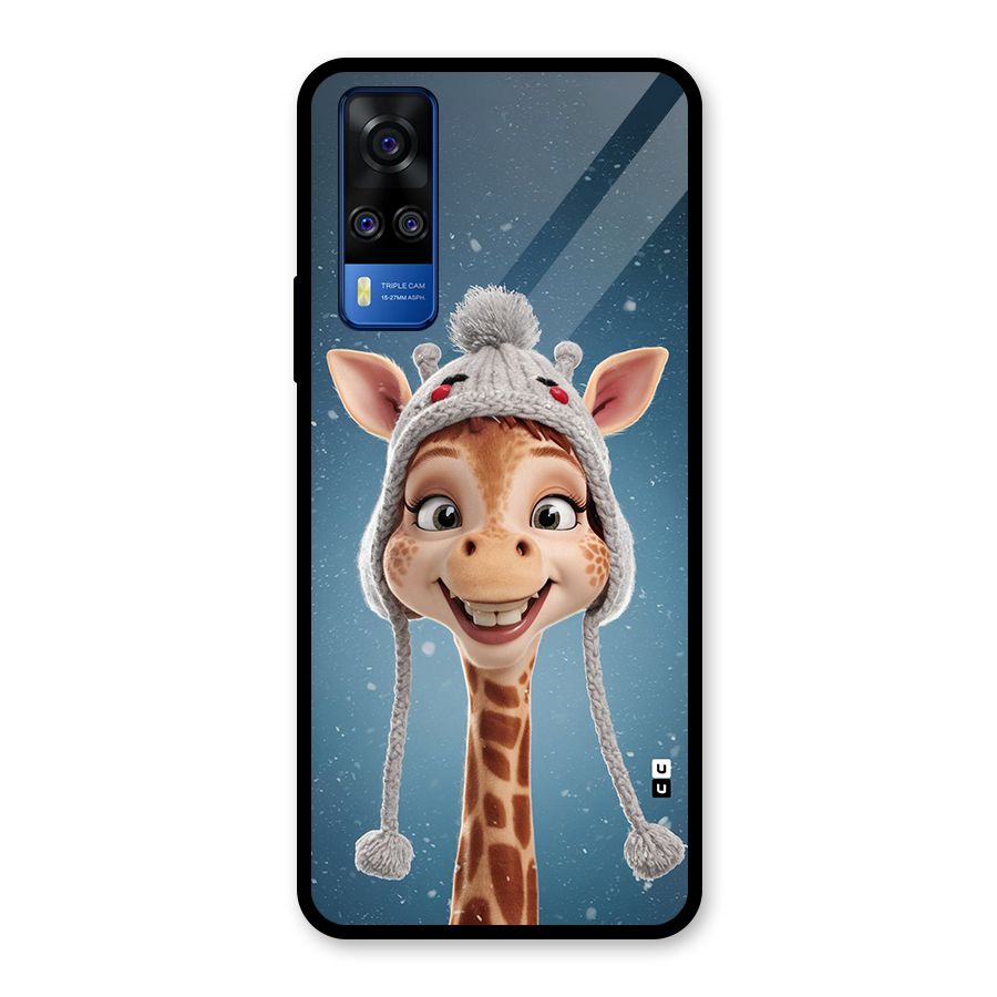 Funny Giraffe Glass Back Case for Vivo Y31