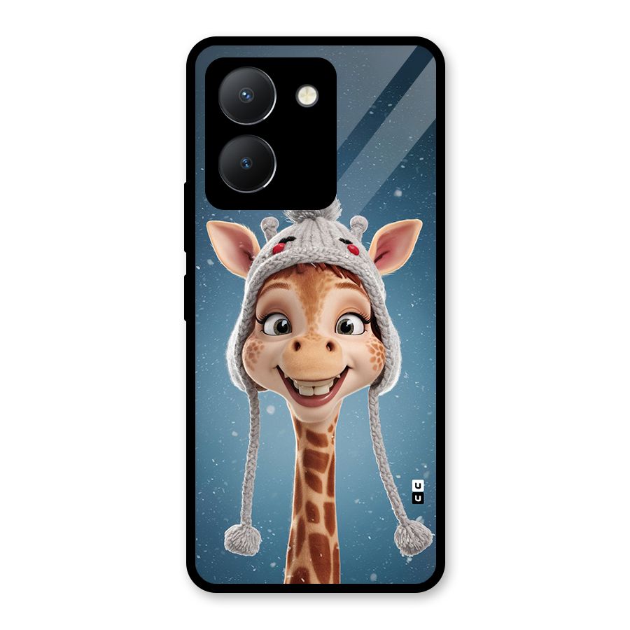 Funny Giraffe Glass Back Case for Vivo Y36