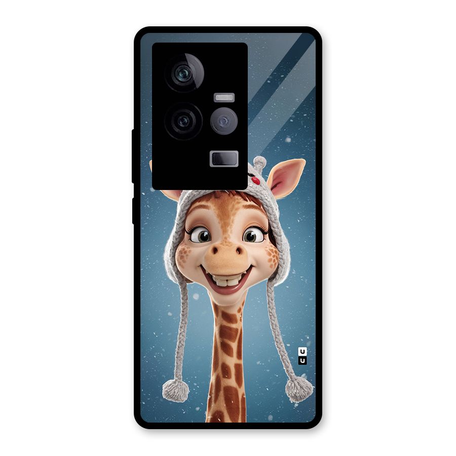 Funny Giraffe Glass Back Case for Vivo iQOO 11 5G