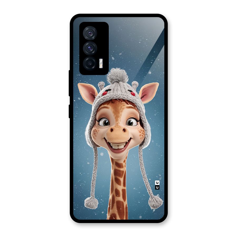 Funny Giraffe Glass Back Case for Vivo iQOO 7 5G
