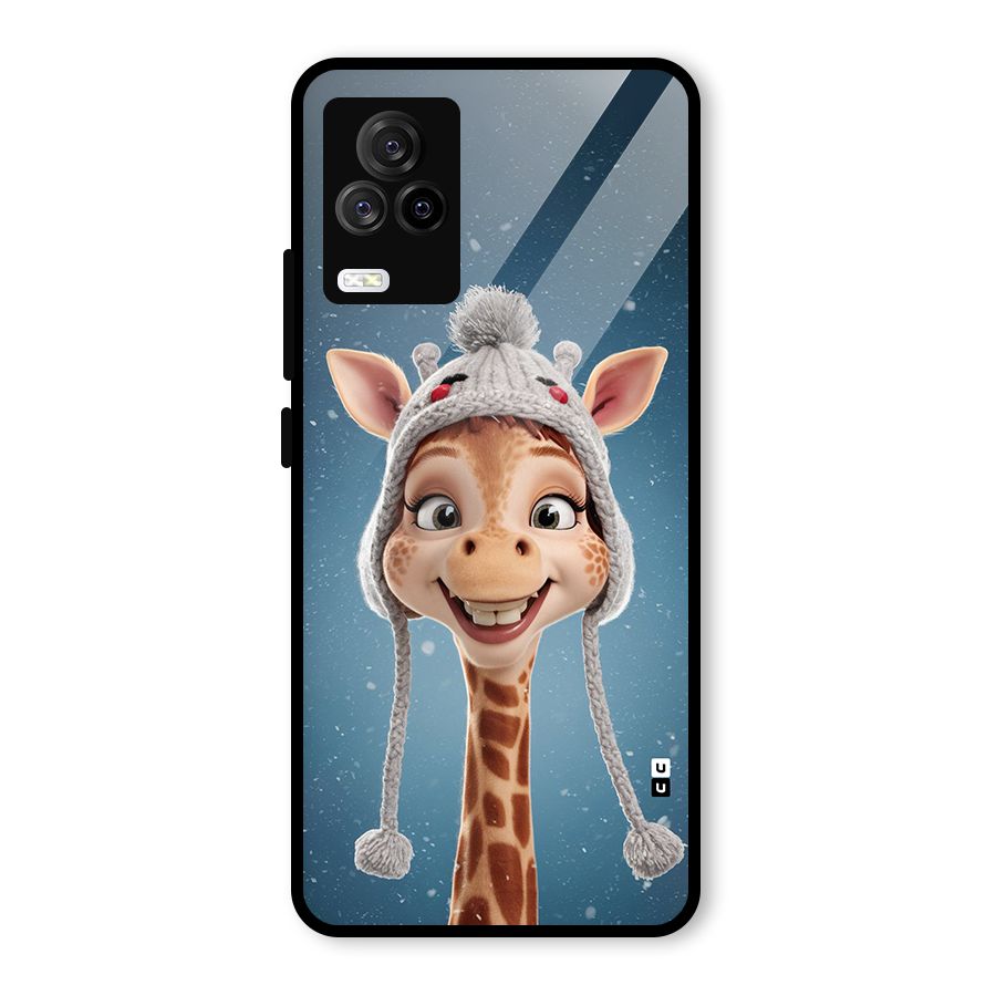 Funny Giraffe Glass Back Case for Vivo iQOO 7 Legend 5G