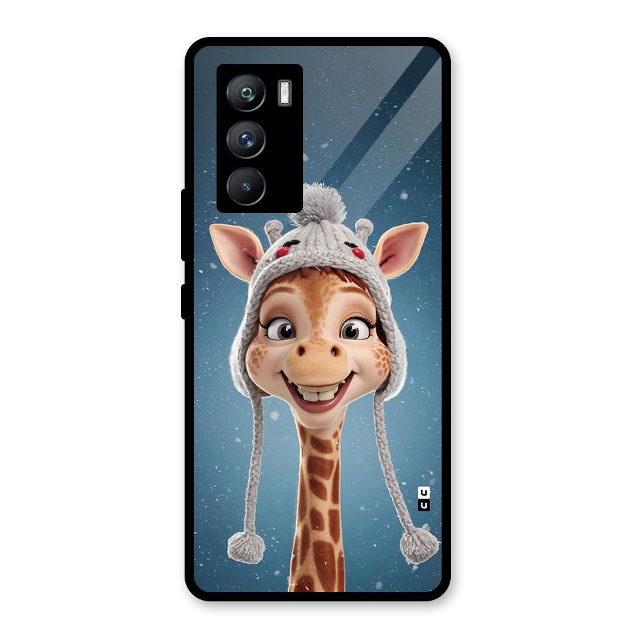 Funny Giraffe Glass Back Case for Vivo iQOO 9 SE