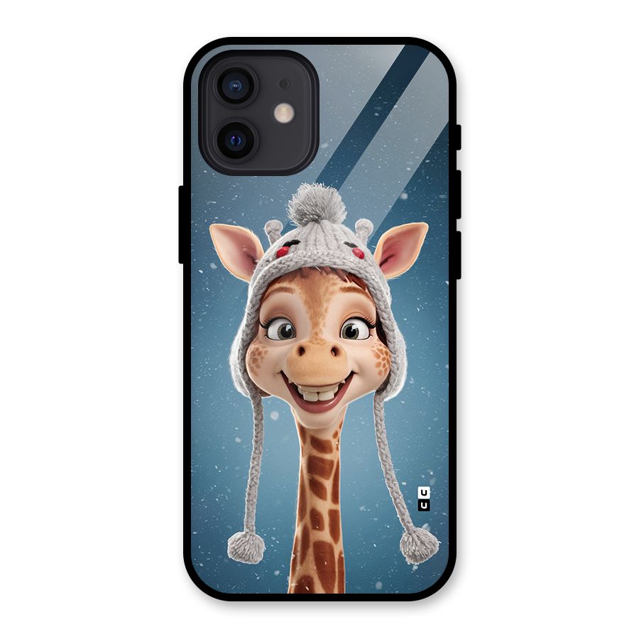 Funny Giraffe Glass Back Case for iPhone 12