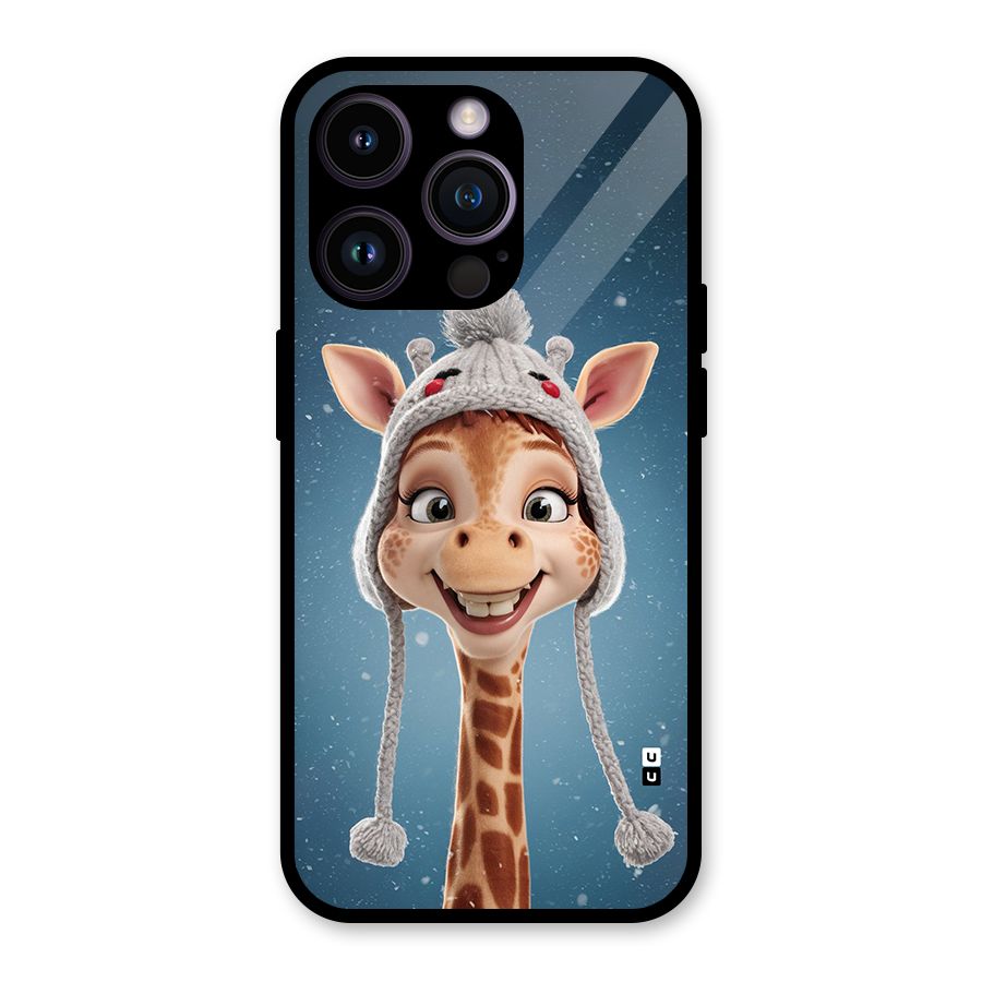 Funny Giraffe Glass Back Case for iPhone 14 Pro